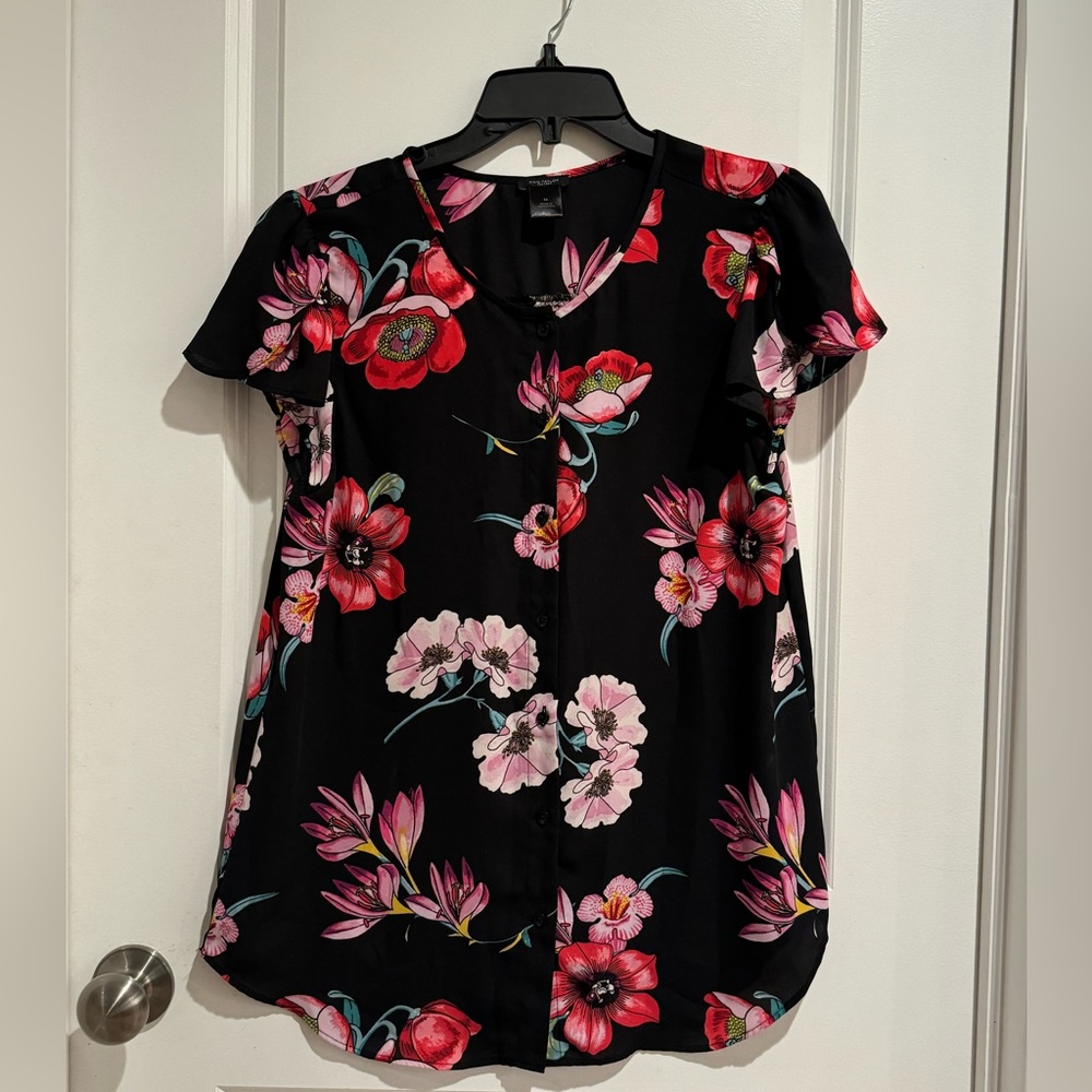 Ann Taylor Floral Top - Size Medium